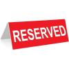 imageReserved  3quot x 8quot Engraved Desk Sign  RedWhite