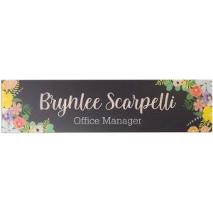 imageExcelMark 2 X 8 Floral Designer Name Plate Style 7Style 1