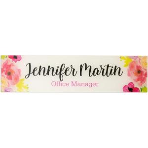 imageExcelMark 2 X 8 Floral Designer Name Plate Style 7Style 2