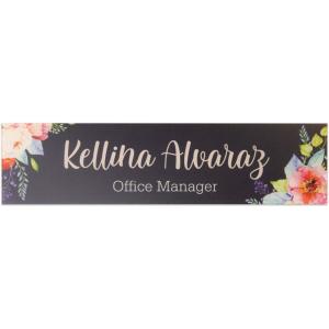 imageExcelMark 2 X 8 Floral Designer Name Plate Style 7Style 3