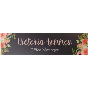 imageExcelMark 2 X 8 Floral Designer Name Plate Style 7Style 4
