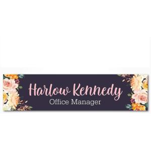 imageExcelMark 2 X 8 Floral Designer Name Plate Style 7Style 5