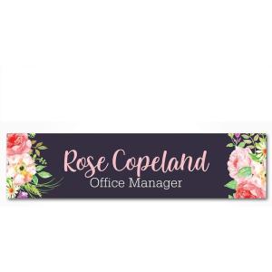 imageExcelMark 2 X 8 Floral Designer Name Plate Style 7Style 6