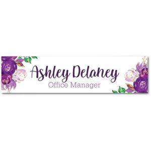 imageExcelMark 2 X 8 Floral Designer Name Plate Style 7Style 8