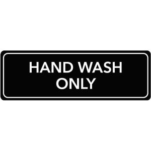 imageExcelMark 3 x 9 Inch Sign for Business  Includes Double Sided Tape for Easy Installation NO PUBLIC RESTROOOMSHAND WASH ONLY