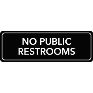 imageExcelMark 3 x 9 Inch Sign for Business  Includes Double Sided Tape for Easy Installation NO PUBLIC RESTROOOMSNO PUBLIC RESTROOOMS