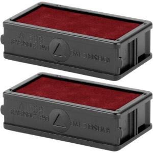 imageExcelMark A1539 Self Inking Stamp Ink Refill  Red  Set of 2 Double Sided Pads
