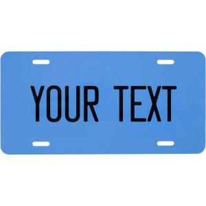 imageExcelMark Custom License Plate for Front of Car  Personalized Car Tags  6quotx 12quotUniversal Fit RedCerulean