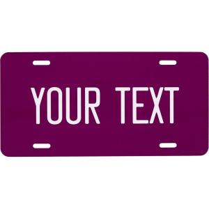 imageExcelMark Custom License Plate for Front of Car  Personalized Car Tags  6quotx 12quotUniversal Fit RedCranberry