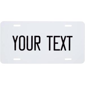 imageExcelMark Custom License Plate for Front of Car  Personalized Car Tags  6quotx 12quotUniversal Fit RedWhite