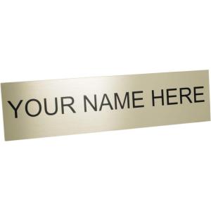 imageExcelMark Custom Name Plate for Door Office Wall Personalized With Your Text 2quotx 8quot1 Line BlackGold