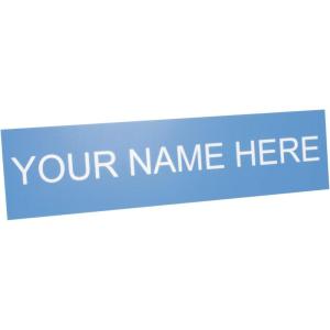 imageExcelMark Custom Name Plate for Door Office Wall Personalized With Your Text 2quotx 8quot1 Line BlackLight Blue