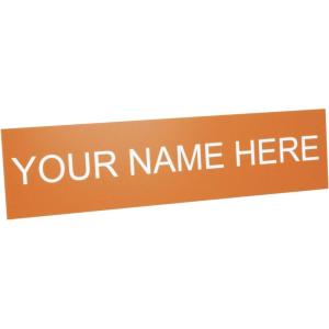imageExcelMark Custom Name Plate for Door Office Wall Personalized With Your Text 2quotx 8quot1 Line BlackOrange