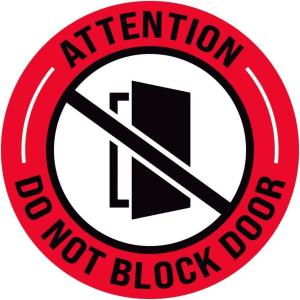 imageExcelMark Do Not Block Door Floor Decal Attention DO NOT Block Door 15quotATTENTION DO NOT BLOCK DOOR