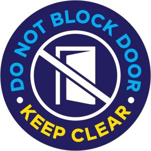 imageExcelMark Do Not Block Door Floor Decal Attention DO NOT Block Door 15quotDO NOT BLOCK DOOR KEEP CLEAR 1