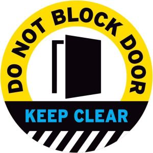 imageExcelMark Do Not Block Door Floor Decal Attention DO NOT Block Door 15quotDO NOT BLOCK DOOR KEEP CLEAR 2