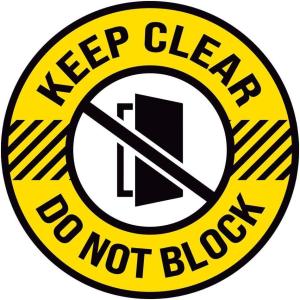 imageExcelMark Do Not Block Door Floor Decal Attention DO NOT Block Door 15quotKEEP CLEAR DO NOT BLOCK