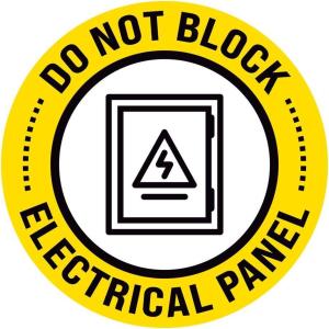 imageExcelMark Do Not Block Electrical Panel Floor Decal DO NOT Block Electrical Panel 11quotDO NOT BLOCK ELECTRICAL PANEL