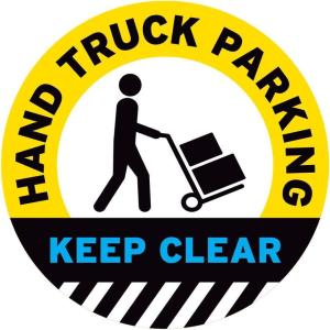 imageExcelMark Hand Truck Floor Decal Hand Truck Parking Area 11quotHAND TRUCK PARKIGN KEEP CLEAR