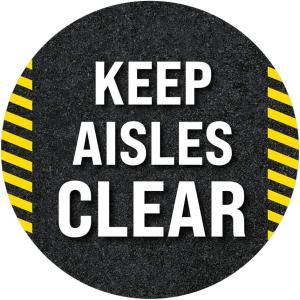 imageExcelMark Keep Aisles Clear Floor Decal Keep AISLES Clear 3 11quotKEEP AISLES CLEAR 2