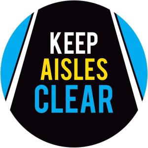 imageExcelMark Keep Aisles Clear Floor Decal Keep AISLES Clear 3 11quotKeep Aisles Clear 1