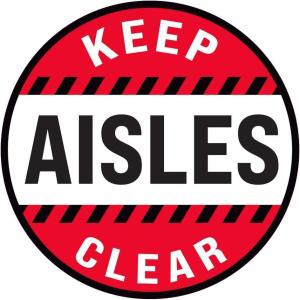 imageExcelMark Keep Aisles Clear Floor Decal Keep AISLES Clear 3 11quotKeep Aisles Clear 3