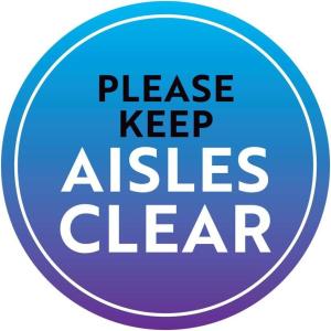 imageExcelMark Keep Aisles Clear Floor Decal Keep AISLES Clear 3 11quotPLEASE KEEP AISLES CLEAR