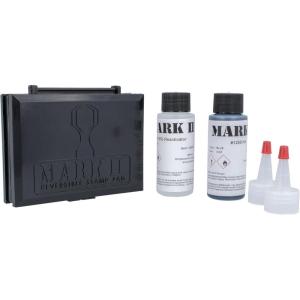 imageExcelMark Mark II Reversible Stamp Pad Kit for Rubber Stamps  Includes 2 oz Ink Blue