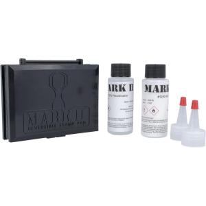 imageExcelMark Mark II Reversible Stamp Pad Kit for Rubber Stamps  Includes 2 oz Ink White