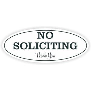 imageExcelMark No Soliciting Sign for House or Business  Durable IndoorOutdoor Sign  Easily Attach to Front Door  UV and Weather Resistant Extra Large  45quotx 11quot White with Black Letters