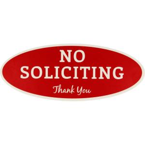 imageExcelMark No Soliciting Sign for House or Business  Durable IndoorOutdoor Sign  Easily Attach to Front Door  UV and Weather Resistant Extra Large  45quotx 11quot Red with White Letters
