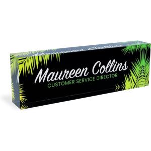 imageExcelMark Personalized Name Plate  Premium Acrylic  8quot x 25quot  Tropical Style 5Style 2