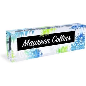 imageExcelMark Personalized Name Plate  Premium Acrylic  8quot x 25quot  Tropical Style 5Style 5