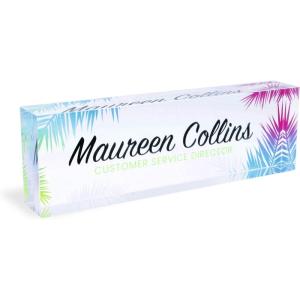 imageExcelMark Personalized Name Plate  Premium Acrylic  8quot x 25quot  Tropical Style 5Style 6