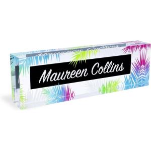 imageExcelMark Personalized Name Plate  Premium Acrylic  8quot x 25quot  Tropical Style 5Style 7