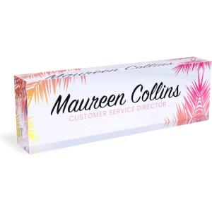 imageExcelMark Personalized Name Plate  Premium Acrylic  8quot x 25quot  Tropical Style 5Style 8