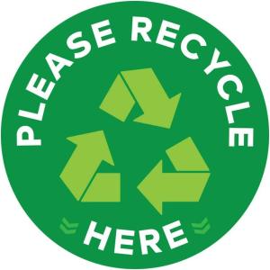imageExcelMark Recycle Floor Decal 11quot Please Recycle HerePlease Recycle Here