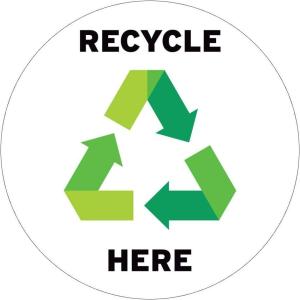 imageExcelMark Recycle Floor Decal 11quot Please Recycle HereRecycle Here