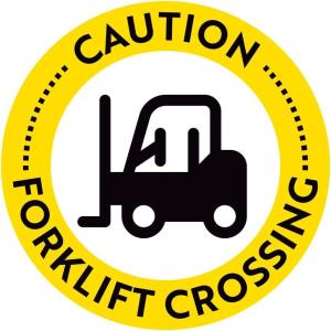imageForklift Floor Decal Forklift Speed Limit Drive with Caution 11quotCaution Forklift Crossing