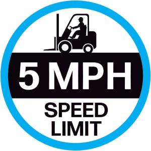 imageForklift Floor Decal Forklift Speed Limit Drive with Caution 11quotForklift 5 Mph Speed Limit