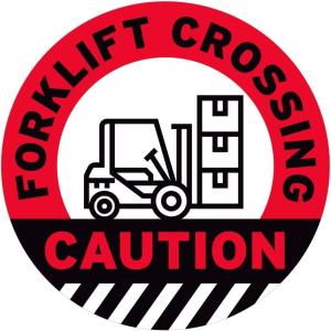 imageForklift Floor Decal Forklift Speed Limit Drive with Caution 11quotForklift Crossing Caution