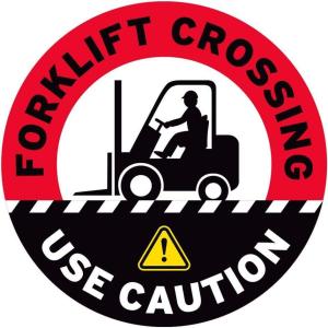 imageForklift Floor Decal Forklift Speed Limit Drive with Caution 11quotForklift Crossing Use Caution