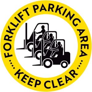 imageForklift Floor Decal Forklift Speed Limit Drive with Caution 11quotForklift Parking Area Keep Clear