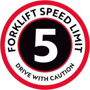 imageForklift Floor Decal Forklift Speed Limit Drive with Caution 11quotForklift Speed Limit Drive With Caution