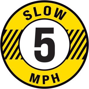 imageForklift Floor Decal Forklift Speed Limit Drive with Caution 11quotSlow 5 Mph