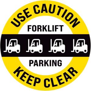 imageForklift Floor Decal Forklift Speed Limit Drive with Caution 11quotUse Caution Forklift Parking Keep Clear
