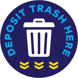 imageGarbage Floor Decal Trash CAN 2 11quotDeposit Trash Here 1