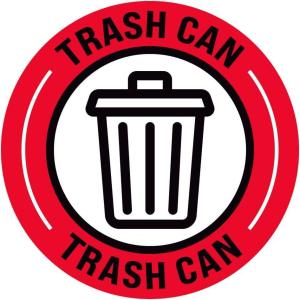 imageGarbage Floor Decal Trash CAN 2 11quotTRASH CAN 2