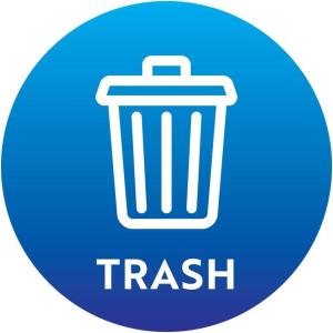 imageGarbage Floor Decal Trash CAN 2 11quotTrash