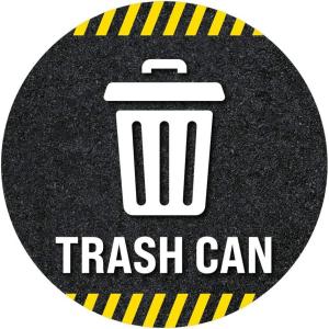 imageGarbage Floor Decal Trash CAN 2 11quotTrash Can 1